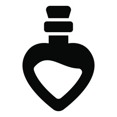 nail polish, bottle, finger black simple icon decorative element for valentine's day.
