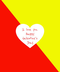 Happy valentine's day wishes greeting card abstract background with colorful hearts pattern, canvas art drawing, graphic design illustration wallpaper