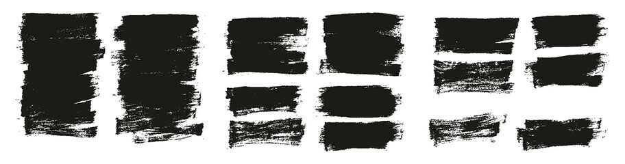 Flat Paint Brush Thin Short Background High Detail Abstract Vector Background Set 