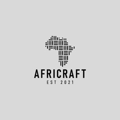 Africa craft logo design illustration