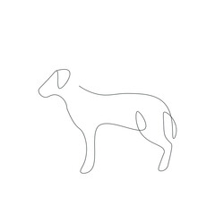 Dog animal on white background, vector illustration