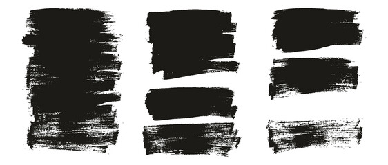 Flat Paint Brush Thin Long Background High Detail Abstract Vector Background Set 