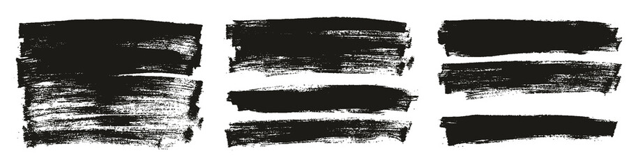 Flat Paint Brush Thin Long Background High Detail Abstract Vector Background Set 