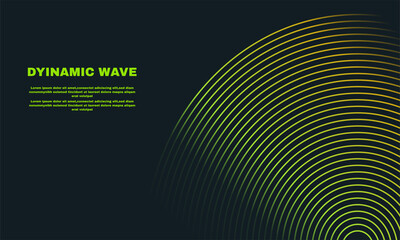 stock illustration abstract background with a colored- ynamic waves line and particles illustration
