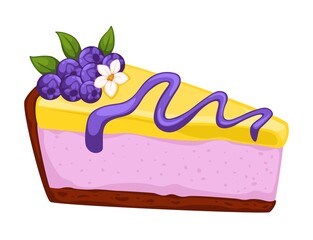 Dessert cheesecake with blueberry and topping