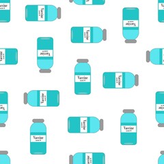 Seamless vector pattern. Vaccination, injection. Concept epidemic.