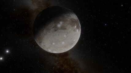 Planets and galaxy, science fiction wallpaper. Beauty of deep space. Billions of galaxy in the universe Cosmic art background 3d render
