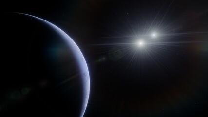 Obraz premium Planets and galaxy, science fiction wallpaper. Beauty of deep space. Billions of galaxy in the universe Cosmic art background 3d render 