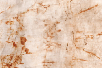 Naklejka premium The texture of an old linen cloth, covered with dirt and rust. Background grange. The rusty fabric is streaked.