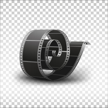 Photographic filmstrip reel isolated.