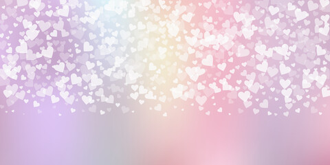 Fototapeta na wymiar White heart love confettis. Valentine's day gradie
