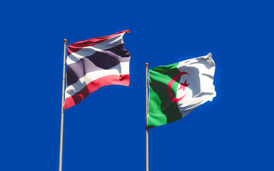 Flags of Thailand and Algeria.