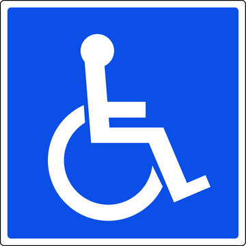 Blue disable people sign EPS 10