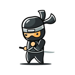 Little cartoon ninja mascot