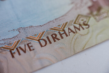 Obraz premium World money collection. Fragments of United Arab Emirates money