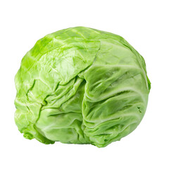 Obraz premium Vegetable cabbage isolated white background. Dietary product. Low-calorie foods. Healthy food.