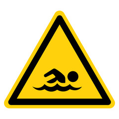 Swimming Area Symbol Sign, Vector Illustration, Isolate On White Background Label. EPS10