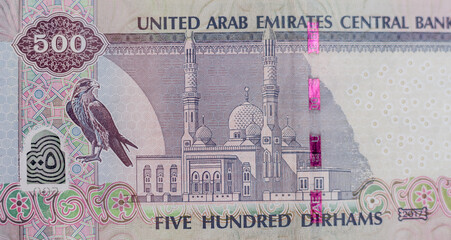 World money collection. Fragments of United Arab Emirates money