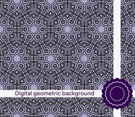 Vector seamless pattern with abstract geometric style. For Interior Design, Printing, Web And Textile Design. Vector illustration