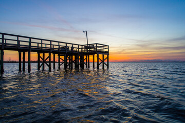 sunset on the pier