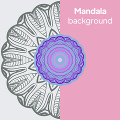 Oriental pattern, vector illustration. Business card or invitation. Vintage decorative elements.