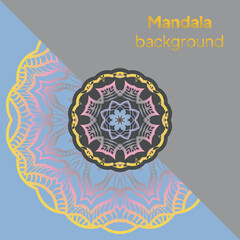 Flower Mandala. Printable package decorative elements. Vector illustration