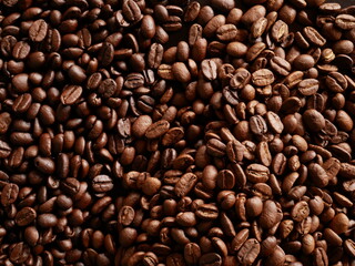 Roasted coffee beans background