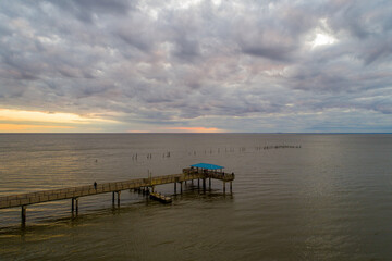 pier at sunset