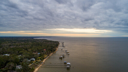 Mobile Bay at sunset 