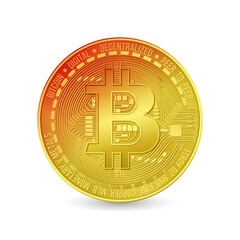 Bitcoin. Electronics finance money symbol