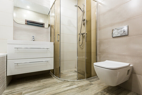 interior photo, bathroom, small with bath and toilet, in white