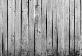 Old gray planks fence background