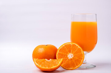 Orange juice isolated on white background