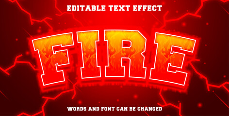 Fire text effect style