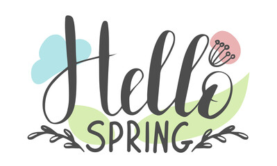 Naklejka premium Vector line art with accent color. Lettering composition on the theme of the home garden. Logo, background, splash, wallpaper, website.