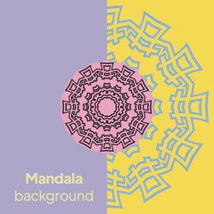 Round mandala on background. Vector boho mandala