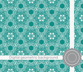 Seamless decorative pattern with arabic ornament. Vector illustration