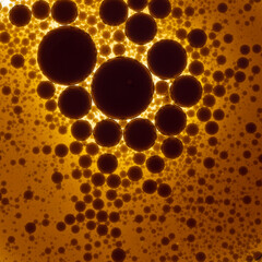 Abstract macro shot of olive oil and balsamic vinegar mixture