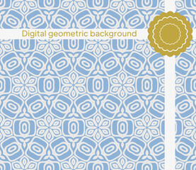 mirror seamless pattern with abstract floral and leave style. Repeating sample figure and line. For modern interiors design, wallpaper, textile industry. Vector illustration