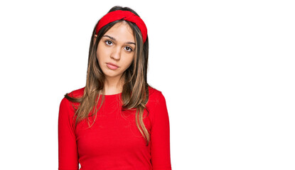 Young brunette woman wearing casual clothes looking sleepy and tired, exhausted for fatigue and hangover, lazy eyes in the morning.