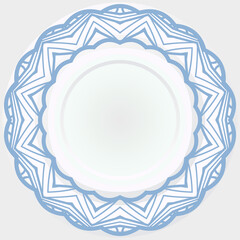 Modern and simple flower illustration. Round rosette. Vector illustration