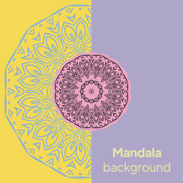 Business card. Vintage decorative elements. For yoga, relax. Vector illustration