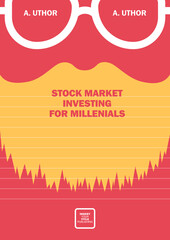 Book cover creative concept. Financial education. Human beard as stock market graph. Applicable for books, posters, placards etc.