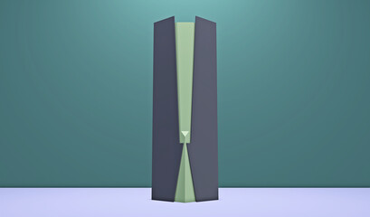 Gebäude, minimalistisch in Stil und Farbe - 3D Illustration