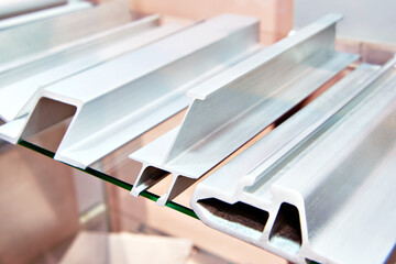 Samples of aluminum alloy profiles