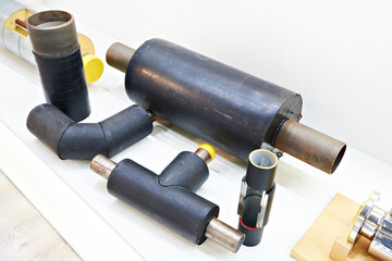 Thermal insulation of pipes at exhibition