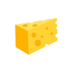 A piece of cheese.Dairy products.vector