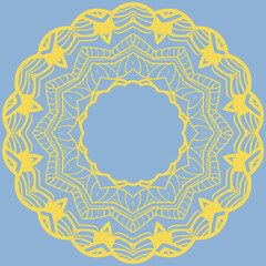 Vector pattern of flowers, mandala flower. Elements for greeting cards, invitations, and store design. Pattern in a circle.