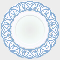 Floral rosette. Round mandala pattern. Vector illustration