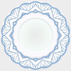 Modern and simple flower illustration. Round rosette. Vector illustration